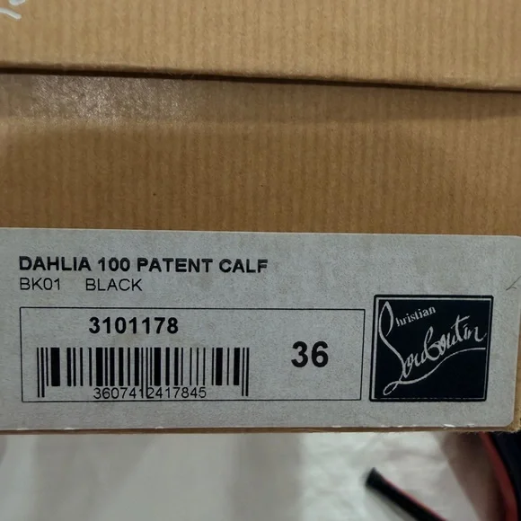 Christian Louboutin Black Patent Booties — Dahlia Patent in Size 36 US 6 - Picture 2 of 10